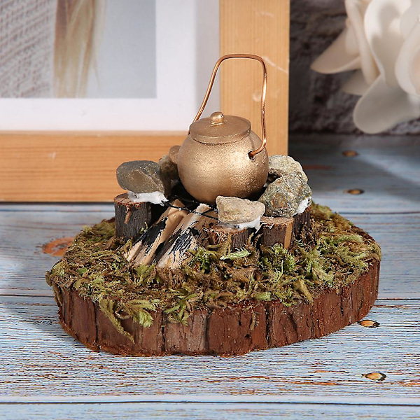 1:12 Dockhus Miniatyr Värme Vatten Modell Mini Utomhus Villa Trädgård Scen Tillbehör Vild Spis