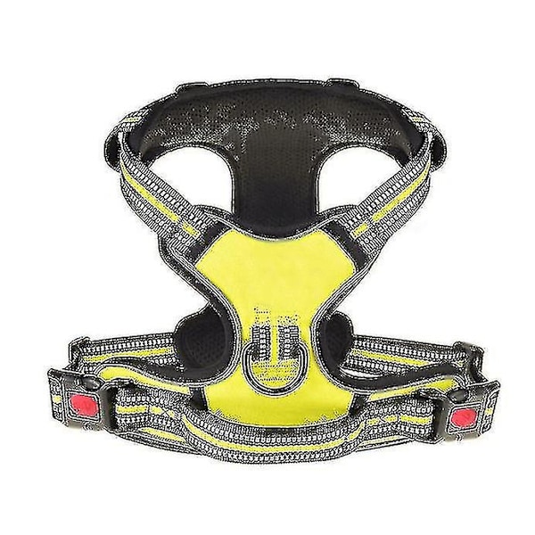 Trekksele for hund uten trekk, polstret, justerbar sele for kjæledyr, til store hunder, trening eller turer (XL, rød)