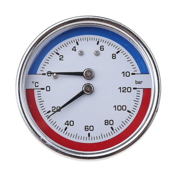 Hög noggrannhet Temperaturtryckmätare Termomanometer Panna Golvvärme（DN8）