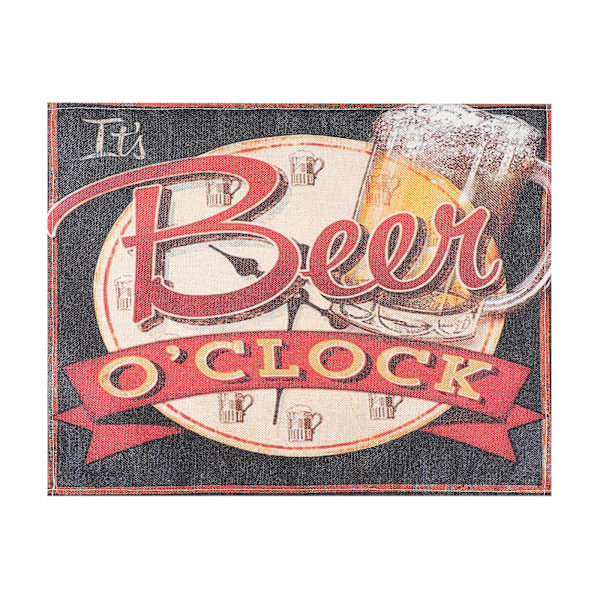 1 stk Bar Tema Bomull og Lin Matte Varmebestandig Bordmatte Vintage Plassmatte（43x34cm，2）