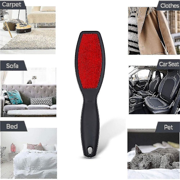 Dubbelsidig ludd borste, återanvändbar, ta bort husdjurshår, ludd, damm (2-pack)-1