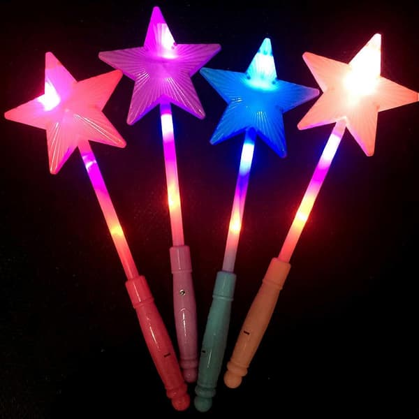 4 Prinsesse Tryllestave – Stjernelysrekvisitter, Halloween Julefester