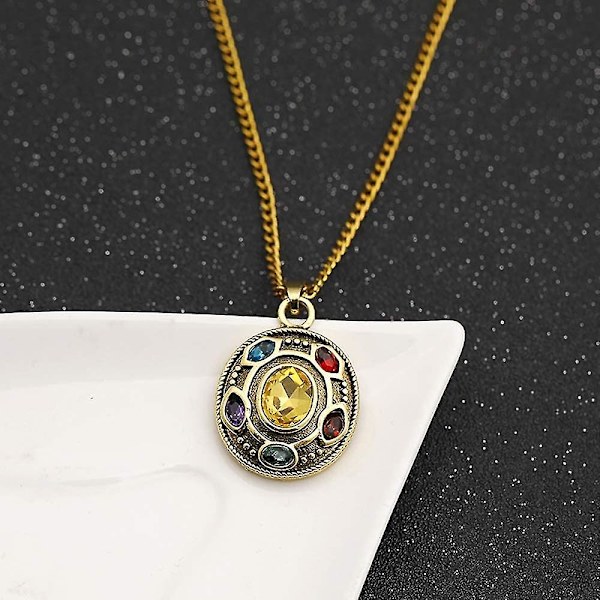 Avengers Alliance-film Thanos-amulet vedhæng halskæde personliggjort zirkon krystal halskæde til unisex smykker tilbehør gave