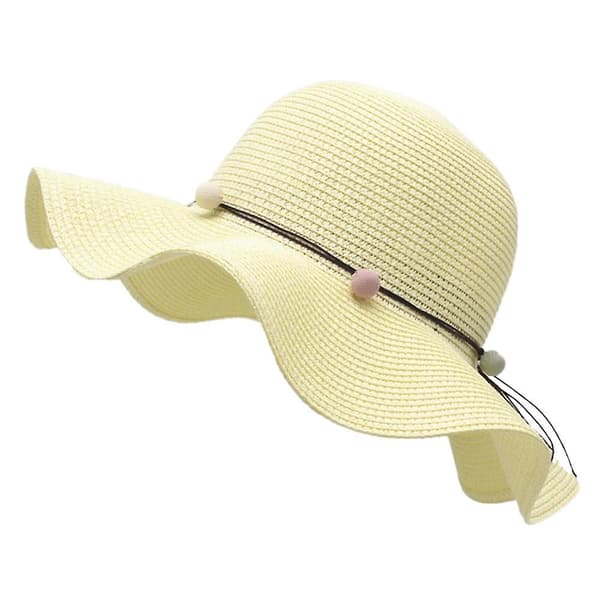 Dame Halmhat Bred Skygge Strand Solhat Foldbar Stor Dame Floppy