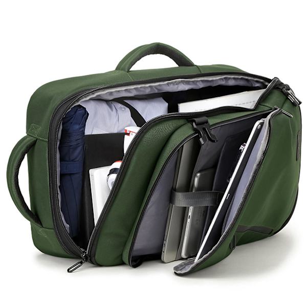 Carry On Backpack, Extra Large Travel Backpack Expandable Airplane Approved Weekender Bag（Grön）