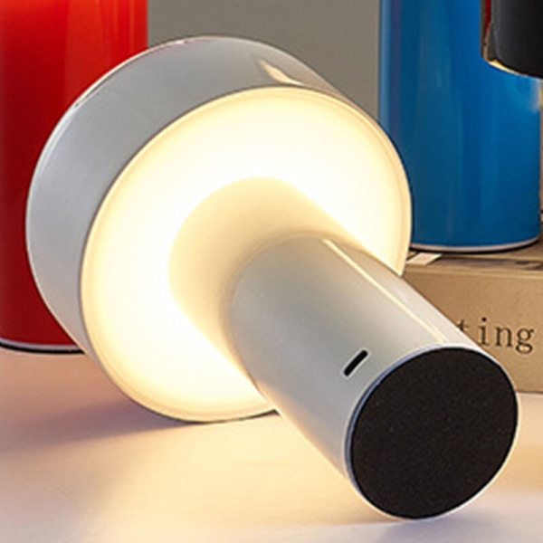 Svampbordslampa Trefärgad LED-ljuspärlor Smidig avbländande Svamplampa Nattljus för sängkanten i sovrummet Vit
