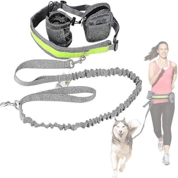 Løb hund snor sæt ideel til løb, jogging og gåture - håndfri snor