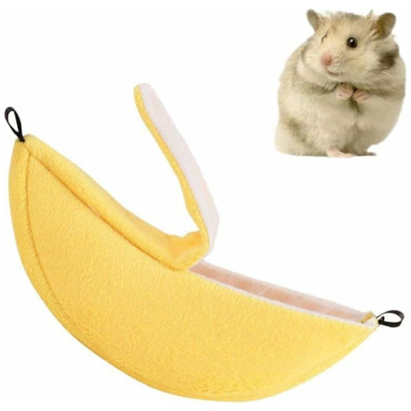 Bananhus Hamster Säng Smådjur Varm Hängmatta Säng Bur Bo Hamster Tillbehör Socker Glidare Hamstrar Fåglar Husdjur