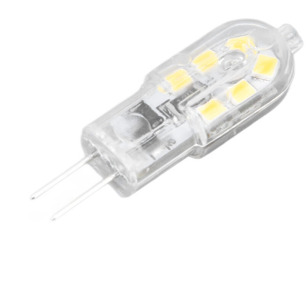 10 st G4 LED-lampa Ljusstyrka Dimbar Hög Färgåtergivning Transparent Skal Lampor för Landskapsbelysning DC 12V (Varmvitt)