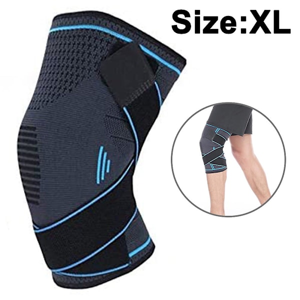 Knee Brace for Knee Pain Knee Support Compression Sleeves with Removable Bands, ACL, for Gym, Working Out, Running, Injury Recovery, Basketball and Mo