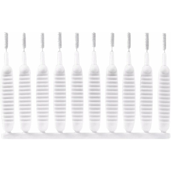 10-pack miniduschhuvud rengöringsborste, återanvändbar mobiltelefon rengöringsborste anti-igensättning för badrum (vit??) longziming
