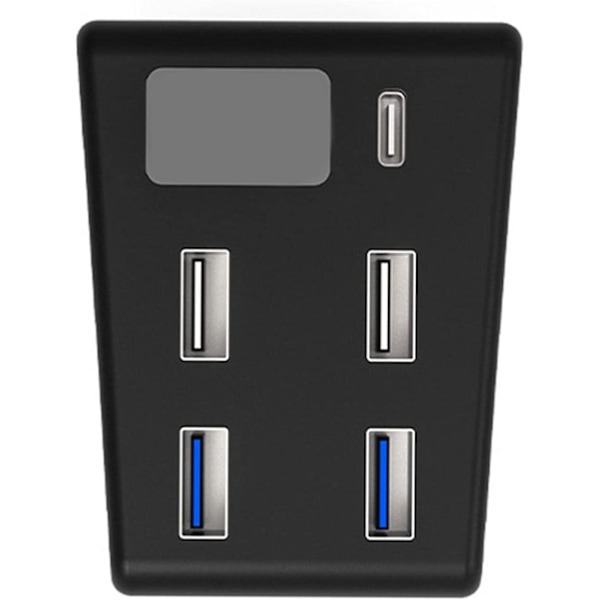 Adapter Typ C Expansionsladdare 5 Port Usb Hub Dataöverföring Kompatibel För Ps5 (1st, Svart)