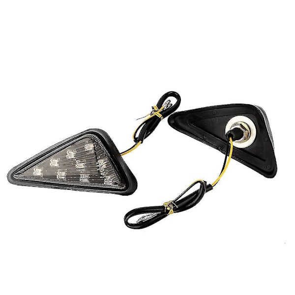 2 st blinkers, bärnstensfärgade LED-indikatorlampor, 12v triangulära stroboskopmarkeringar, universella gula lampor
