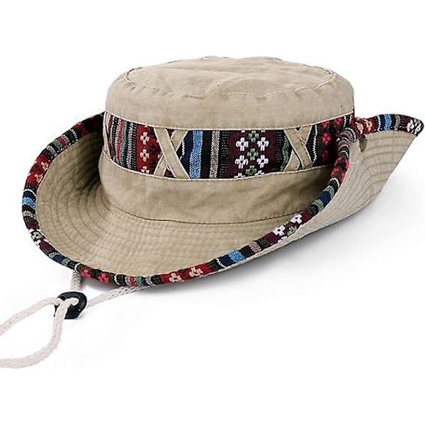 Herrar Sommar Solhattar Bucket Hat Strand Boonie Hat Fällbar Fishsing Hat För Kvinnor Khaki（Khaki）