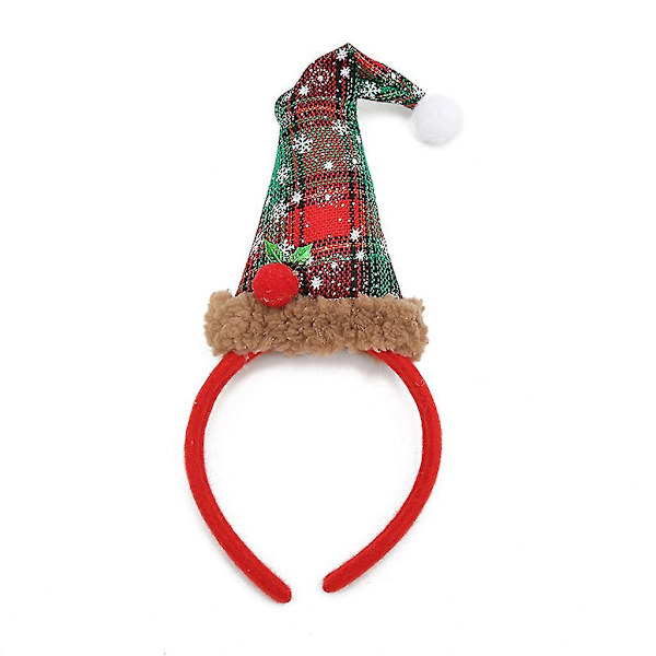 Plys Santa Hat Hovedbånd Strikket Julehat Hårbånd Julehat Hårbøjle