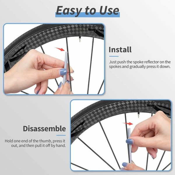 36 st cykel ekrar reflektor hjul ekrar reflektor 360° synlighet och enkel installation cykelreflektorer longziming
