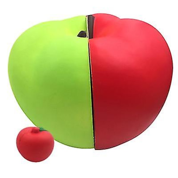 Stor størrelse æble langsom rebound legetøj squishy vent dekompression pu legetøj（24cm*23cm*13cm，rød）