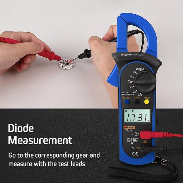 Voltmeter Ammeter Kapasitetsmåler Detektor Lcd Digitalt Elektrisk Multimeter