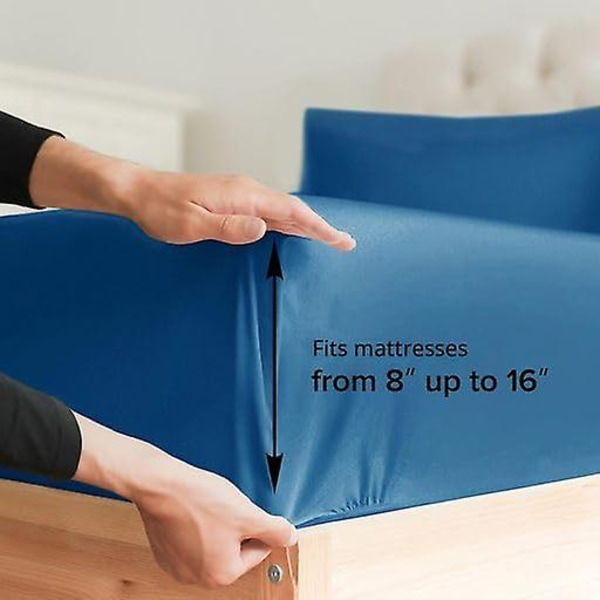 Twin Xl lakanset - Andningsbara och kylande lakan - Sängkläder för högskolehem - Hotell lyxiga lakan - Extra mjuka lakan för barn och tonåringar - Djup P