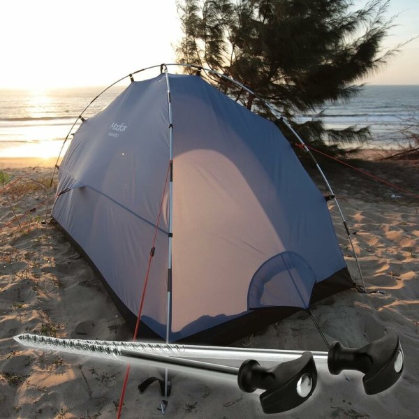 12x ståltältspikar - kraftiga gängade tält för camping och utomhusaktiviteter 20 cm x 8 mm