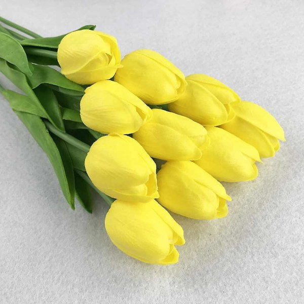 12st/ set Pu Fantastiska Holland Tulip Flower Real Touch Artificiella Silke Blommor