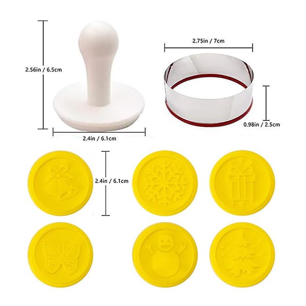 Silikonestempel-sæt Julekage - Kageprægningsstempel Kagestempel-sæt