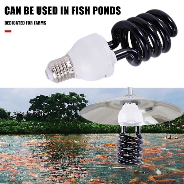 E27 40w UV Ultraviolet Fluorescerende Sortlys CFL Pære Lampe 220v Form: Spiral Watt Spænding (Sortlys)
