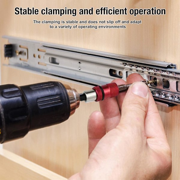 Borrförlängningsbitshållare 4 st - 12' Magnetisk borrskruvmejselbitshållare Bar Chuck Adapter Exten GIft ZMYX