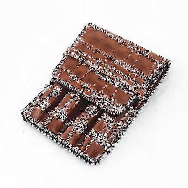 (w)Blyant Etui Håndlavet Læder Pen Etui Blyant Taske Vintage Pung Til 4 Pen Sød Stationær