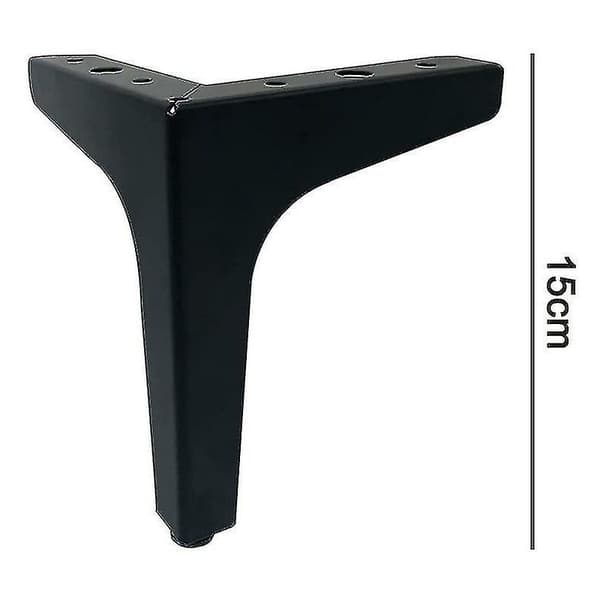 Set med 4 metalliska sofaben, moderna möbelben