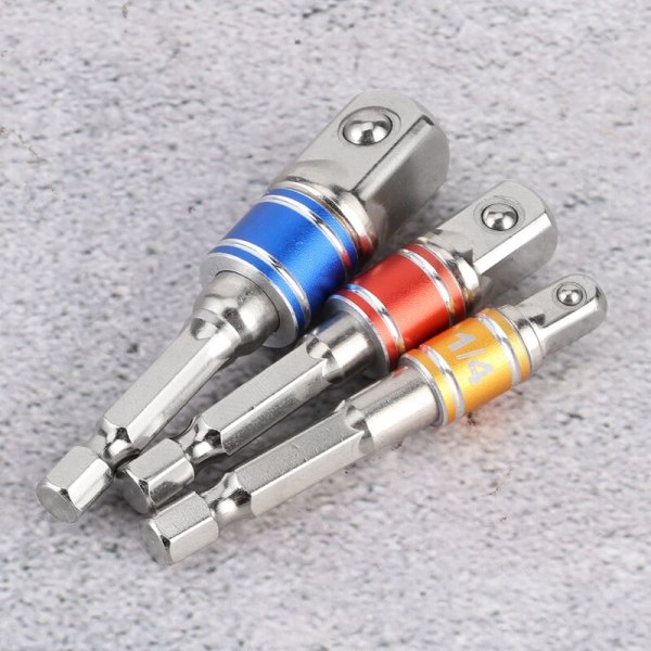 3 st/set Hex borrchuckadapter Driv Elektrisk Slagskruvmejsel 1/4in 3/8in 1/2in Typ B