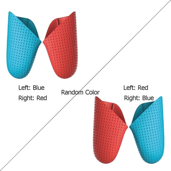 Soft Touch Ersättningshandtag Grip Case Diy Hand Grip Shell för Switch Pro Wireless Controllerslumpmässig röd eller blå