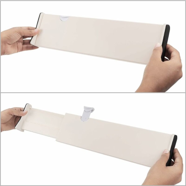 Modulär plastskåpsavdelare (set om 4) - 37,5 x 10 cm - Expanderbar lådavdelare - Kök, sovrum, badrum, kontor, garderob och byrå