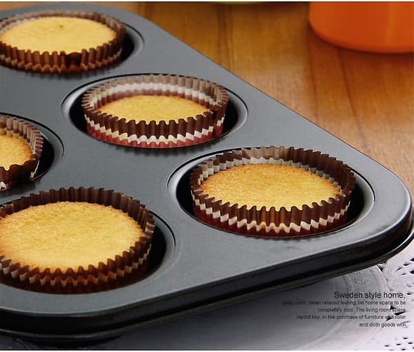 Non-stick muffinsform for baking jumbo donut kakeformer former brettsett
