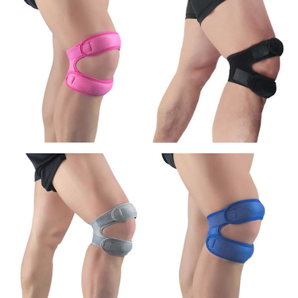 2024 Justerbart Sport Knäskydd Wrap Protector Skyddande Knästöd Stöd Bandage Band för Basket Volleyboll Löpning