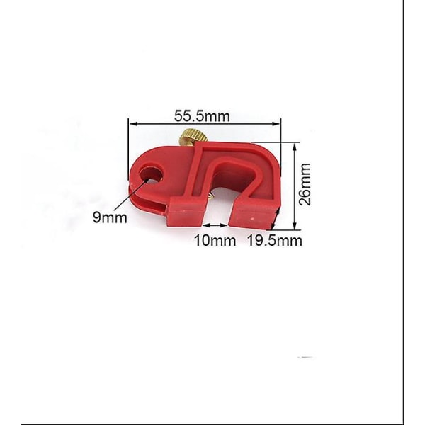 Miniatyrkretsbrytarlås Luftomkopplare Stängningsblockering Strömisolering Låsning 1-pack