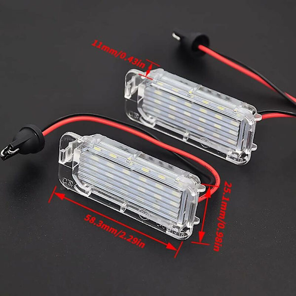 Canbus LED-skyltbelysning för Ford Focus 5D Fiesta Mondeo MK4 C-Max MK2 S-Max Kuga Galaxy 6000K Vit?