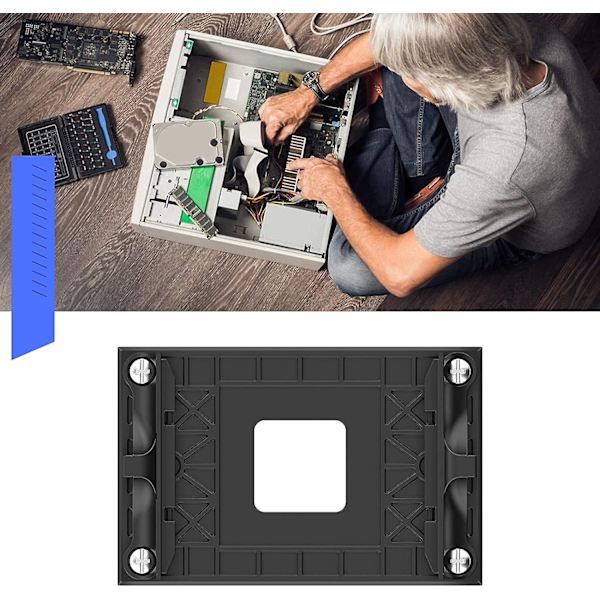 Fan Bracket Socket Retention Montering Base Til Motherboard Chipset Med Skruer Side Fastgørelsesholder(2stk, Sort)