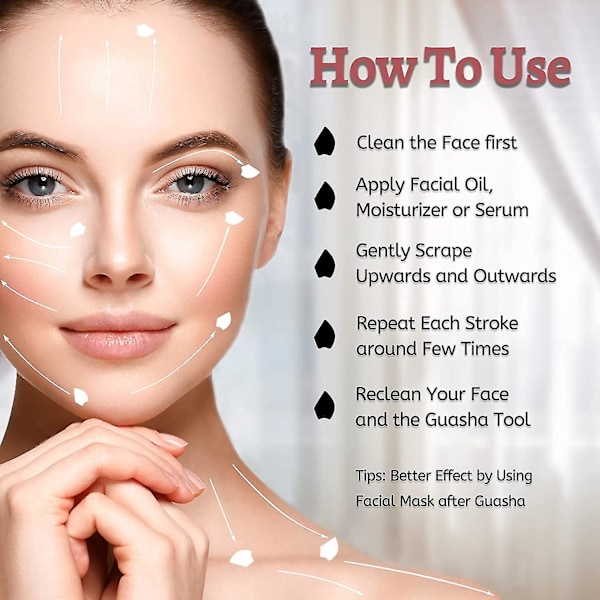 Gua Sha -kasvojen kaavintatyökalu, kaavintatyökalu, kaavinkivi, hierontatyökalu, prisma-kaavintatyökalu
