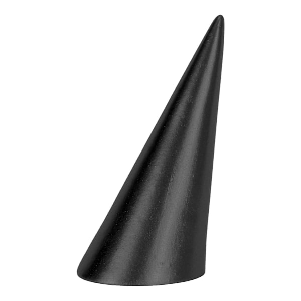 Ringholder Kegleformet Smykker Ring Display Holder til Forlovelse Eller Vielsesringe Sort