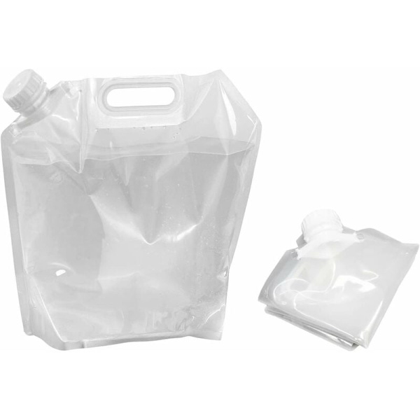 Hopfällbar Vattenbehållare, Bärbar Hopfällbar Vattentank för Utomhusbruk och Camping, 2-pack, 5L och 10L, Vit - MODOU