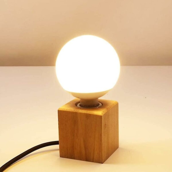 Modern skrivbordslampa E27 Skrivbordslampa i trä Diamant sänglampa Hem/sovrumsdekoration A (europeisk)