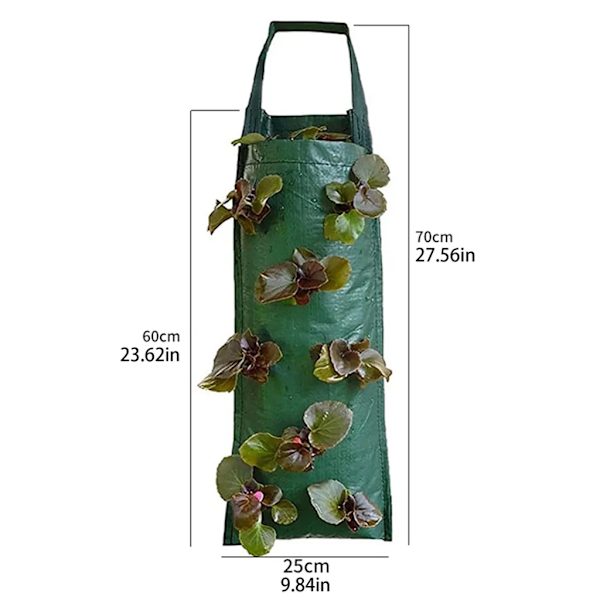 2-pack väggmonterade växtpåsar Tomat/Jordgubbe/Potatis/Chili Blomsterplanteringspåse Växtpåsar Odlingspott Kruka