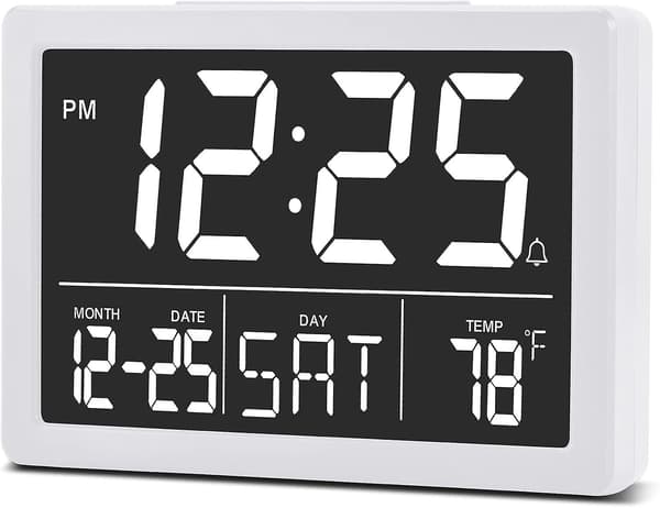 Väckarklocka, Digital klocka, 5,5 \"Större display LED elektrisk digital klocka, 6