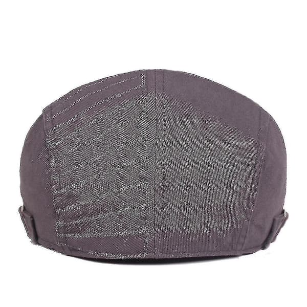 -beret Herr Solid Color Randig Platt Kepsmössa Solskydd Solhatt