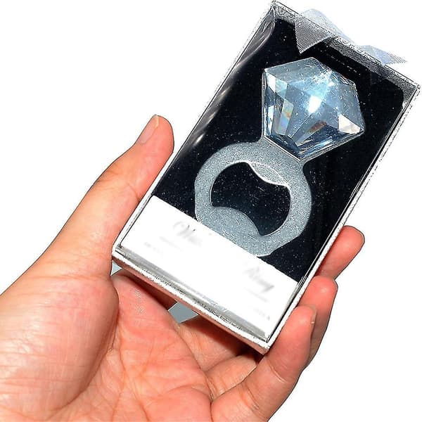 Shine Sparkle Diamond Ring -pullonavaaja, 10 kpl pullonavaajaa, oluttarvikkeita, sulhasen lahja