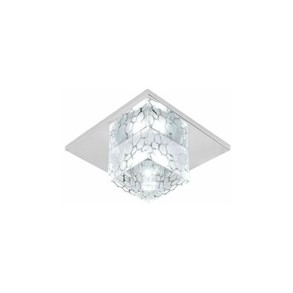 Cham Crystal Cube Taklampa 5W 12cm Vit Taklampa Belysning för Entré Vardagsrum Sovrum Matrum - Transparent