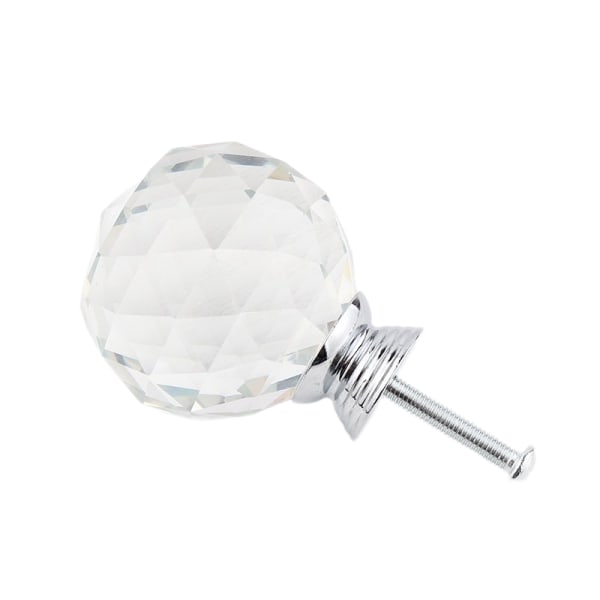 40mm Kristallglas Knopp Skåp Låda Draghandtag (1st) Silver