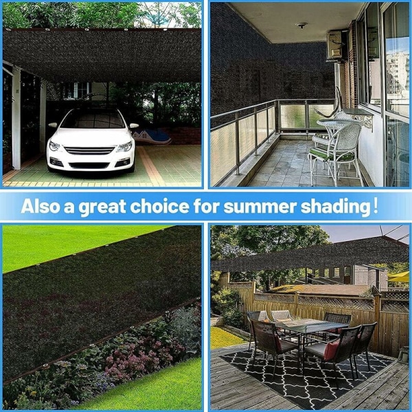 Lövnätsöverdrag för rektangulär pool Ovan mark Poolskydd Överdrag Blockerar fallna löv och skräp utomhus 2 x 4 m (6,5 x 13 fot)