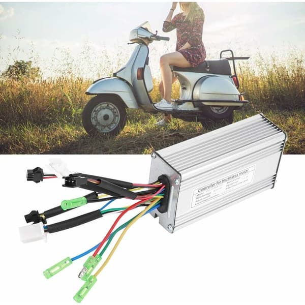 Longziming E-cykelkontroller 22A 9 rör 36/48V KT-22A rektangulär kontroller med alla normala huvuden E-cykelkonverteringstillbehör